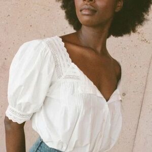 DOEN Trieste Top in Powder White